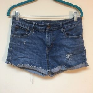Levi's cutoffs shorts distressed